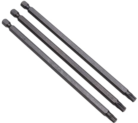 TX 20 Langer Torx-Bit, 20mm x 250mm extra-lang, magnetisch, Sicherheits-Schraubendreher, geschmiedeter S2 Stahl Torx-Kopf, sternförmige Spitze, für Bohrfahrer & elektr. Schraubendreher (3 Stk.)