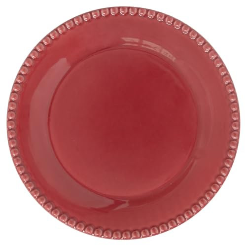 Easy Life Kuchenteller Tiffany Burgundy rot rund D. 19cm aus Porzellan