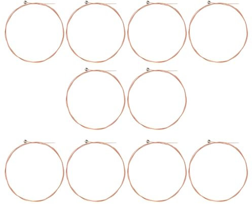 LT Easiyl 10 Stück G-3. Gitarrensaiten Gitarren G-Saite 88cm Akustikgitarrensaite Folk Gitarrensaite Resistent Gegen Rost Kupfersaite Gitarrensaiten Ersatz