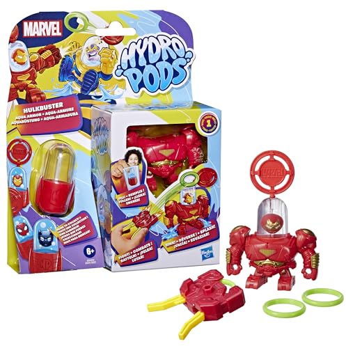Hydro Pods Marvel Hulkbuster Aqua Armor, Iron Man Mech Suit Battle Toy Age 6+