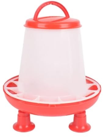 Gralara Mangiatoia per Distributore di Cibo Cortili Fattoria Portatile Automatico Alimentazione per Uccelli Secchio Mangiatoia per piccioni per, Alimentatore da 3 kg