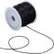 SUNNYCLUE 22 Yard/20M Round Cowhide Leather Cord Black Jewellery String Bulk 1mm Genuine Strap Strings Ropes Cords with Plastic Empty Spools for Jewellery Making Necklace Bracelets DIY Accessories