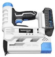 SEESII Chiodatrice Brad a Batteria, Pistola Sparachiodi Elettrica Calibro 18 con 2 Batterie da 2,0Ah e 1000 Pezzi di Chiodi e Graffette, Profondità di Inchiodatura Regolabile