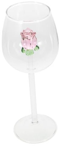 HOLIDYOYO Copas de Vino Rosado Hechas a Mano de Cristal Copas de Vino Tinto de 300 Ml para Entretener