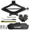 Car Jack Kit Scissor Jack 3 Ton (6,614 lbs), Portable Tire Jack Tool, Ideal for SUV and Auto - Universal Car Emergency Tire Changing Kit with Socket Drill Adapter