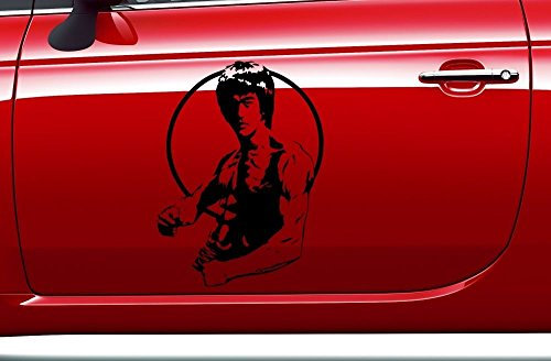 Rakelfix Bruce Lee Kampfsport Aufkleber Größe/Farbe ANPASSBAR Sticker Autoaufkleber Decal