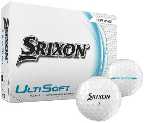 Srixon UltiSoft 5 – Pallina da golf ultra morbida | Bassa compressione per un tocco impareggiabile | Massima distanza e controllo migliorato | Nucleo FastLayer | Aerodinamica avanzata