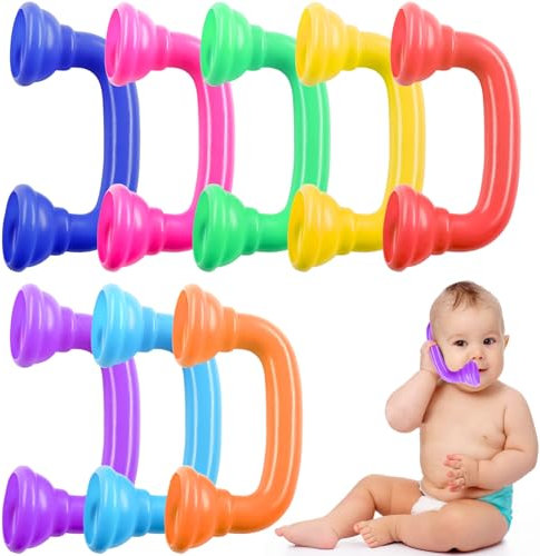 Dongcill Lot de 8 téléphones chuchotés, combinés téléphoniques, Jouets pour Enfants, téléphones de Lecture Silencieux, pour améliorer Les capacités d'imitation et de Voix de bébé (A)