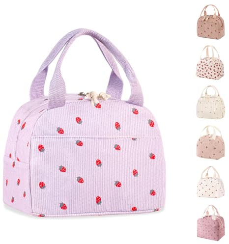 Binoster Lunch Bags for Women Insulated Cooler Lunch Bag Adults Kids Packed Lunch Box Tote Bag Cute Girls Ladies Lunch Bags for Work School Picnic Travel Beach Gifts for Women Her Wife Preppy Stuff