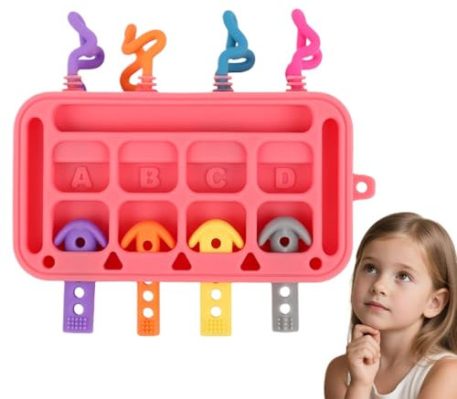 Bexdug Aktivitätsbrett - Silikon-Steckspielzeug Mit Steckbrett - Silikon-Steckspielzeug Mit Weichen Elementen Für Zuhause Kindergarten, Interaktive Lernaktivitäten