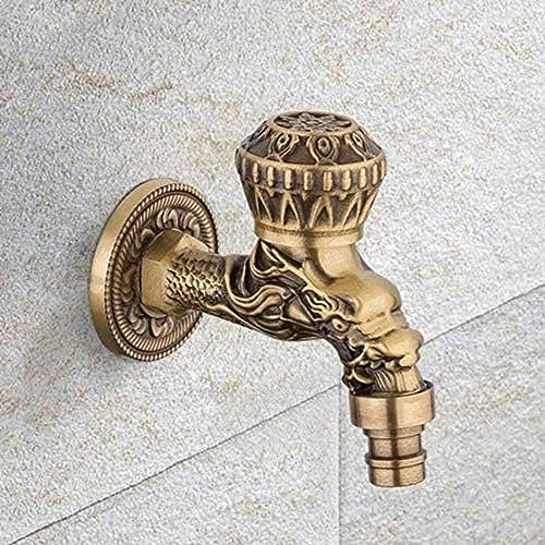 , Ottone Anticato, Lavatrice da Bagno a Parete, Lavandino, Giardino Lungo, Lavello, Giardino