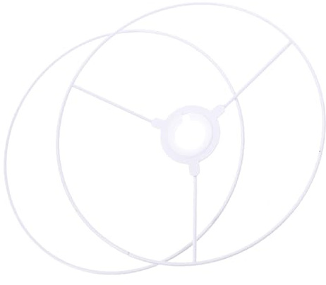 TEHAUX Lampenschirm Rahmen Ring aus Metall 35cm Selbstgemacht Lampenschirmrahmen für Tischlampe und Stehlampe Ersatzteile für Verschiedene Lampen Passend Retro und Moderne Lampen Robust