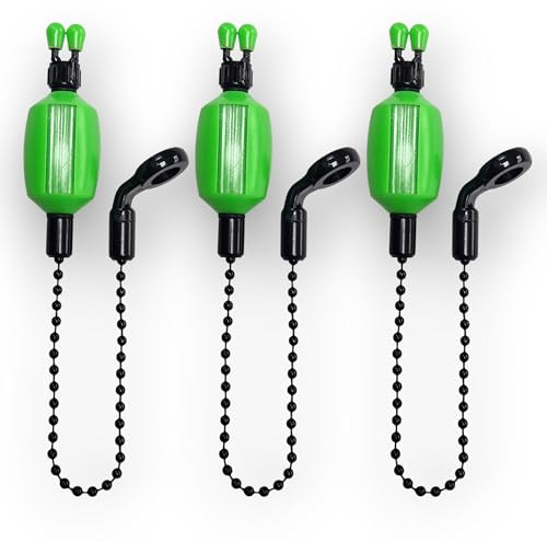 TJR Tackle 3 x Pro Ace II Bite Indicators Bobbins Short 14cm Chain For Fishing Bite Alarms 6 colour options