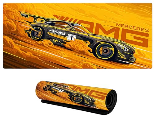 GmeDhc Sous-main XXL Tapis de souris Gaming, sous-main de bureau, tapis de souris de voiture, 900 x 400 mm Grand tapis de souris Gaming, ordinateur portable