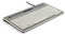 Bakker Elkhuizen S-Board 840 Compact Keyboard - Kompakte Tastatur - Computer Tastatur - USB Anschluss - kabelgebunden - 2 USB Hubs - ergonomisch - silber / grau - QWERTY Isländisches Layout