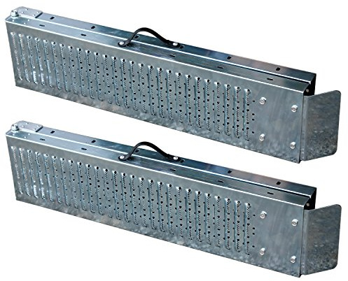 Equip2clean Heavy Duty Folding Vehicle Ramps | 1.8M Steel Loading Set | 400KG Pair with Anti-Slip Surface & Side Rails | Van Ramps for Mobility Scooter, Wheelchair, Motorbike & Garden Machinery