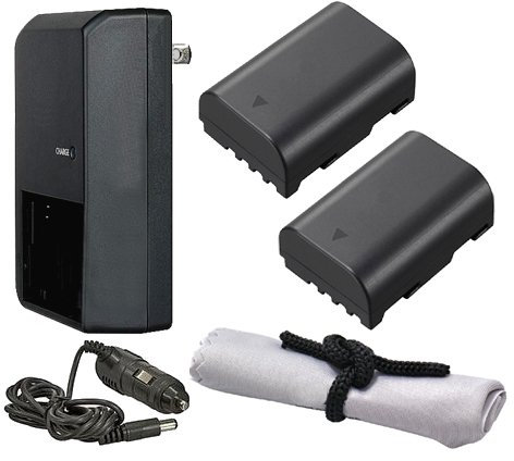 Digital Nc Intelligent' Batteries (2 Units) Compatible with Panasonic Lumix DC-GH5 + AC/DC Travel Charger (Includes UK Plug)