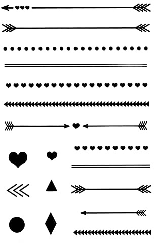 Clear Stamps Pfeile & Linien, 18-teilig