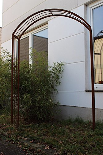 Zen Man Garten Rosenbogen Rost Metall Gartendeko Garten Rankhilfe Spalier Rost Rosenranke 031787-2 150 * 30 * 220cm