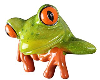 STOBOK Kreative 3D Handwerk Frosch Dekoration Home Office Schreibtisch Computer Frosch Ornamente (grün)
