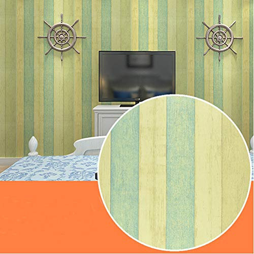 Fishsmooth 1000 cm × 45 cm Salon Chambre Papier Peint En Brique, 3D Étanche Auto-adhésif Pâte Chambre Chambre DIY Wall Sticker Art Décoratif Bois Rayé