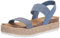 Steve Madden Damen Jaklin Flache Sandale, Denim, 41 EU