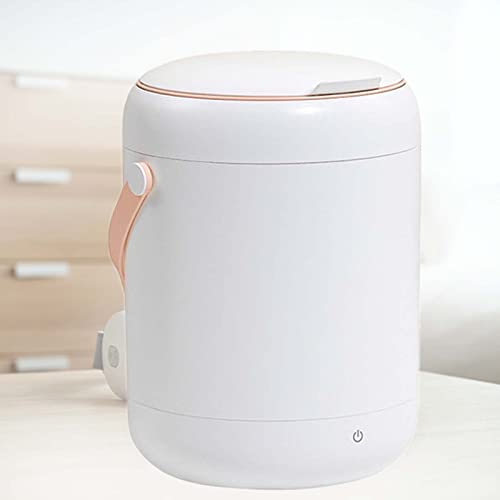 PanHuiWen Mini Lavatrice Beauty Blender Mini Lavatrice Portatile Multiuso Lavatrice Campeggio Portatile Lavatrice Mini 2.8L Antibatterico con Luce Blu,White