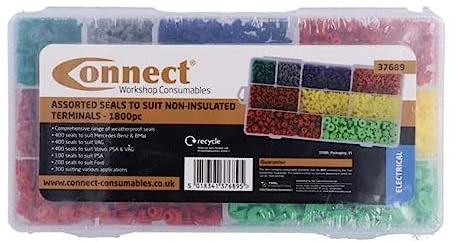 Connect 37689 Assorted Seals to Suit Non-Insulated Terminals 1800pc