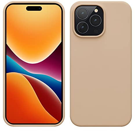 kwmobile Handyhülle für iPhone 14 Pro Max Hülle, für iPhone 14 Pro Max Case - Hülle Silikon - kabelloses Laden - Perlmutt
