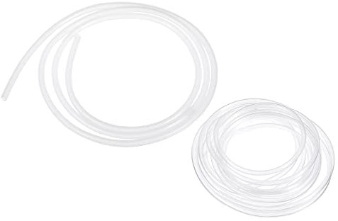 QUARKZMAN Ensemble Tubes Silicone, 2mm ID x 3mm OD(6.56ft), 3mm ID x 4mm OD(3.28ft), Flexible Silicone Caoutchouc Tube Eau Air Tuyau Tuyau Clair pour Pompe Transfert