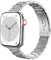 MoKo Schmales Metall Armband Kompatibel mit Apple Watch Armband 41mm 40mm 38mm, Dünnes Edelstahl Ersatzarmband Uhrenarmband für iWatch Series SE 2 SE 9 8 7 6 5 4 3 2 1 für Damen Herren, Silber