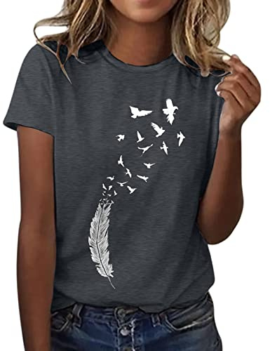 3/4 Sleeve Tops for Women UK, Shirts for Summer Casual Cotton Linen Short Sleeve T Shirt Loose Fit Button Down Lapel Solid Color Tees Oversize Loose Tunic UK Cold Shoulder Tops for Women UK Blouses