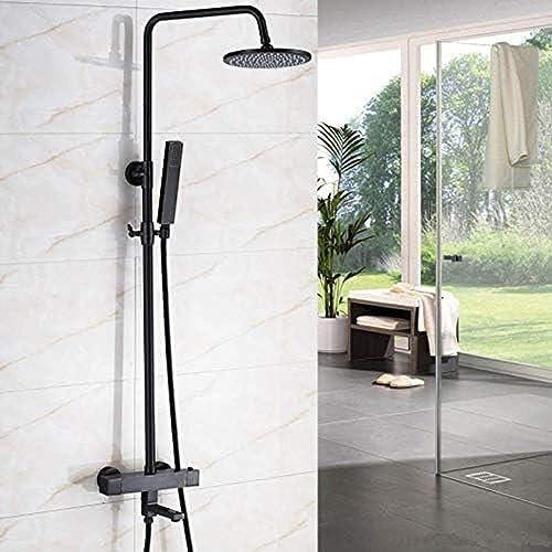 Salle De Bain Thermostatique Robinet De Douche Pluie Douche Robinets Valve Tête De Douchette Pulvérisateur Mélangeur Bain D'eau Robinet