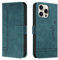 Trugox Handyhülle für Apple iPhone 15 Pro Hülle Klappbar Klapphülle mit Kartenfach Handytasche Handy Schutzhülle Tasche Leder Wallet Flip Case Slim Book Cover - Blaugrün
