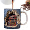 3D Bücherregal Tasse, 3D Effekt Bücher Tassen, 11 Oz Eine Bibliothek Regal Tasse?Creative Space Design Mehrzweck-Tassen, ein Geschenk für Leser, Liebhaber Ones (A)