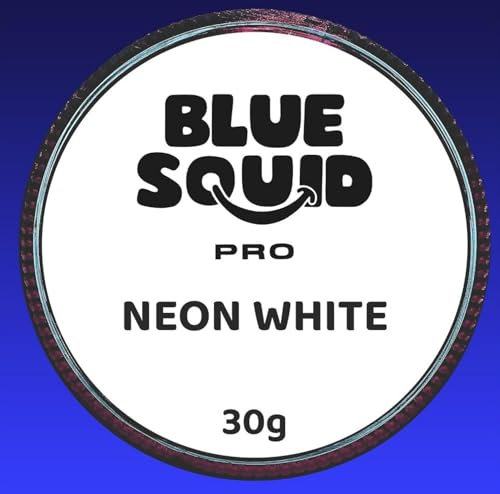Blue Squid PRO Schminke Face Paint und Bodypaint - Neon Weiß (30g), Face und Bodypaint Farbe für Erwachsene, Kinder, Fasching und SFX