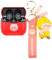 Cartoon Silicion Earphones Case Compatible with Skullcandy Mod, Cute Wireless Bluetooth Shockproof Protector Cover Earphone Charging Box with Keychain (Red C)