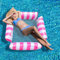 WEDNOK Luftmatratze Pool Rosa Wasserhängematte 122x122cm Schwimmende Hängematte mit Luftpumpe Aufblasbares Schwimmbett Groß Wassermatratze Pool Wasserspielzeug für Erwachsene Kinder Wasserspaß
