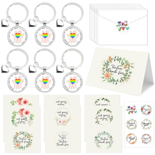 Abschiedsgeschenk Erzieherin,Erzieherin Geschenk,Erzieherin Schutzengel Schlüsselanhänger,DANKE Geschenk mit Dankeskarte, Umschläge, Kita Kindergarten Abschied Perlenengel Karte Engel Glücksbringer