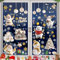 Shinybox Weihnachten Fensterbilder, 9 Blatt Selbstklebend-Weihnachten, Fensterdeko Weihnachten Wiederverwendbar, Fensterdeko-Weihnachtsfenster Aufkleber-Weihnachtsmann für Deko Weihnachten Fenster(E)
