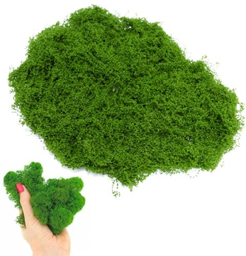 Tcnzdy 100g Moos, Deko Moos KüNstlich, Moos Zum Basteln Kunstmoos Kunstmoos Zum Dekorieren für DIY Set/Gartenkunst/Wanddekoration/Floristen Dekor/Oster Tischdekoration/Hochzeitsdekoration