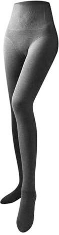 Damen Winterhose Thermo Thermo Leggings Baumwolle Hohe Taille Fishbone Bauch Baumwolle Leggings Verdickte Kunststoff Schlankheits Druck Strumpfhosen Leggins Winter Thermoleggings (Dark Gray, One Size)