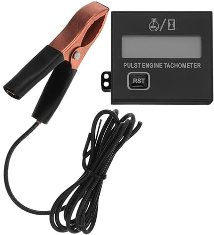 iplusmile Lawn Mower Tachometer Digital Small Engine Tester Built Battery User-friendly Clip Design for Accurate Chainsaw and Motorcycle Monitoring