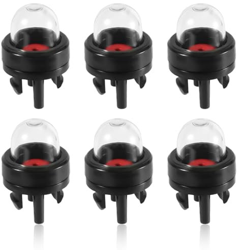 6 Stück Snap in Primer Bulb Pump/Vergaser Vergaser Primer Bulb Ersatz für Husqvarna Walbro 188-512 WT-23A für Poulan Echo Kettensägen Ryobi BP42 Homelite Bolens Rasentrimmer Laubbläser 125B Teile