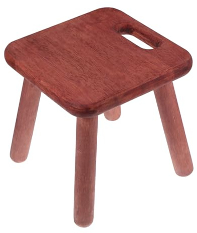 MAGICLULU Taburete De Madera De Caucho Resistente para Cocina Baño Dormitorio Taburete para Niños Escalera Pequeña De Madera Fácil Montaje