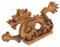 Cabilock Resin Chinese Dragon Ornament Ornaments for Crafts Outdoor Ornaments Decoration Dragon Statue for Desk Dragon Decor for Home Cartoon Ornament Gaming Figurines Desk Figurines Golden