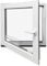 GLASSO Fenster 40x50 cm 3-fach Verglasung - Kunststofffenster 76mm Profil -Din Links-BxH: 400x500mm- Ideal für alle Wohnbereiche | Gartenhaus | Garagenfenster | Kellerfenster Dreh-Kipp-Funktion