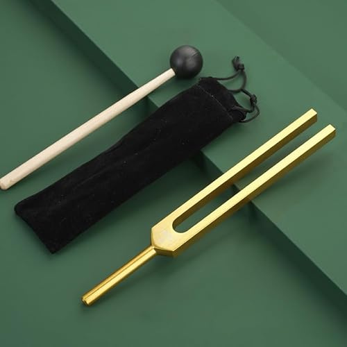 Tuning Forks for Healing,128/256/528 Healing Tuning Fork Original, for Chakra Healing, Sound Therapy, and Meditation, Tuning Fork Set Frequency Healing Devices for Yoga (256 Hz Gold)