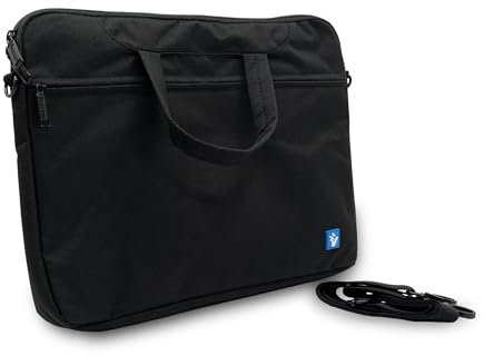 Borsa Porta Pc colore Nero| Custodia Pc 15.6 pollici | Porta Pc Portatile con Tracolla Regolabile| Borsa Pc con Tasche e Chiusura Zip | Borsa Lavoro Donna e Uomo | Porta Computer Portatile Resistente