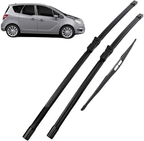 Premium-Scheibenwischerblätter kompatibel für Opel Meriva B 2010–2017, streifenfreie Leistung, geräuschloser Betrieb, langlebiges Material